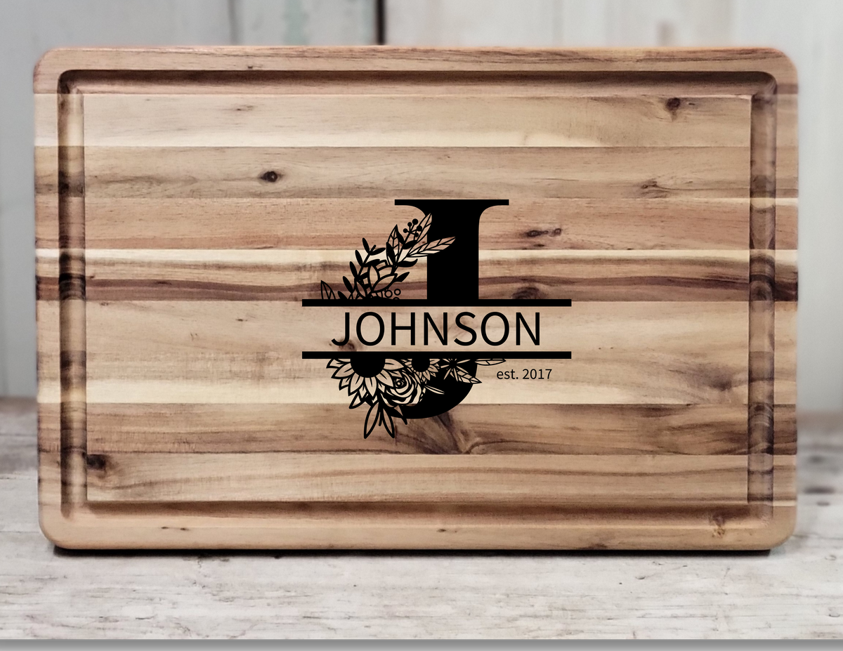 Sunflower Personalized Cutting Board – Left Coast Original